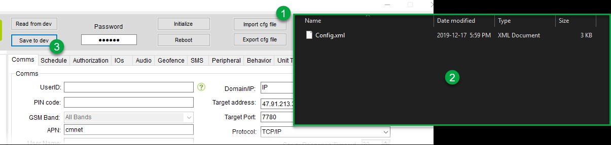 gps tracking device configuation software