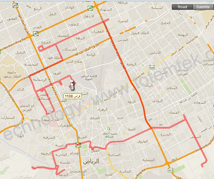 vehicles traces on gps tracking software