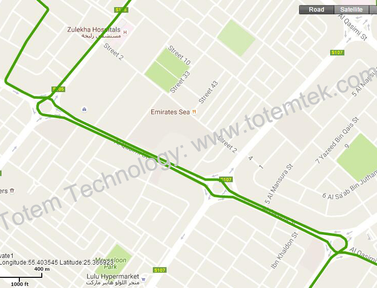 vehicles traces on gps tracking software
