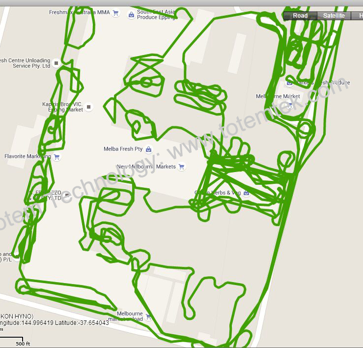 vehicles traces on gps tracking software