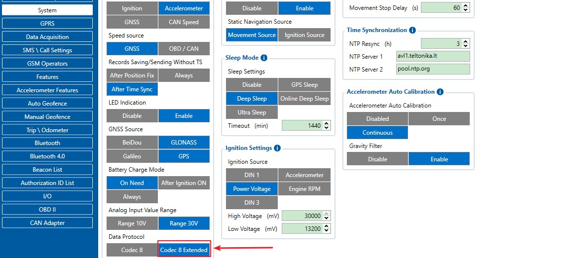 Teltonika GPS tracker with TPMS receiver TP07 via bluetooth