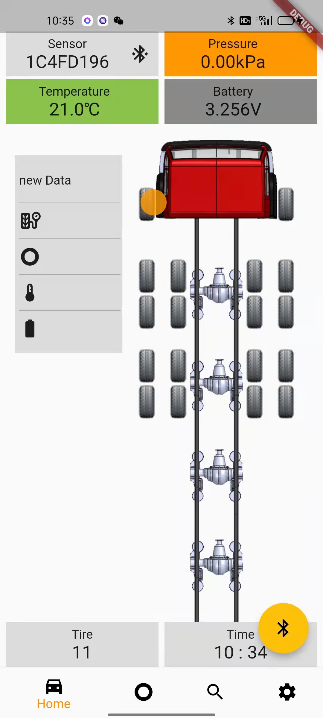 tpms app display realtime