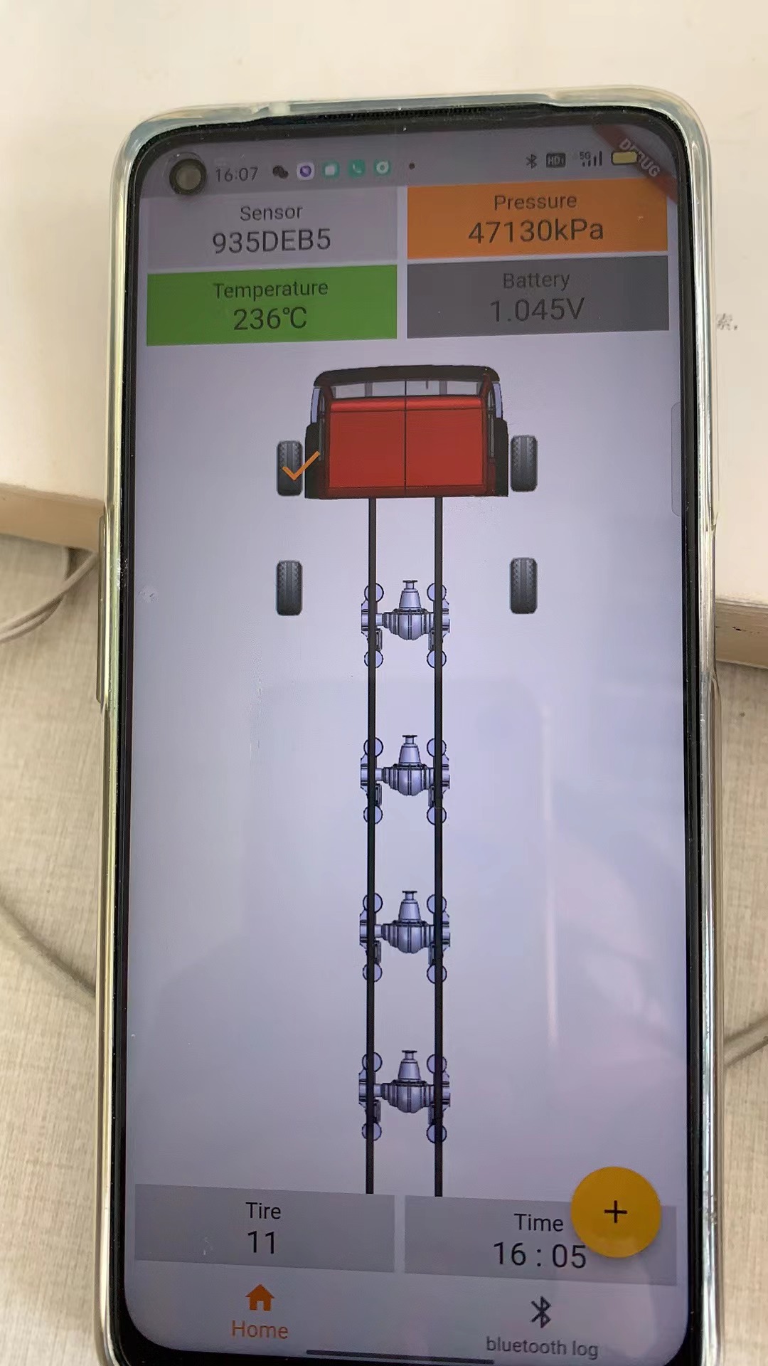 tpms app display realtime