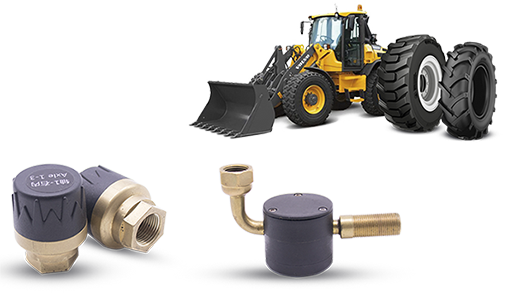 tpms para neumáticos de gran diámetro, OTR, vehículos de construcción, vehículos de minería.